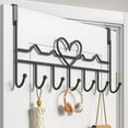 thumbnail image 2 of hulanddfd Over The Door Hook - 7-Hooks Rack, Coat Rack Hanger Behind Bathroom Door Bedroom Kitchen Door Organizer Hanging Racks, 2 of 6