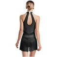thumbnail image 3 of TiaoBug Women's Tassel Latin Dance Dress Leotard Sleeveless Fringe Tango Samba Cha-cha Competition Dress Black S, 3 of 6