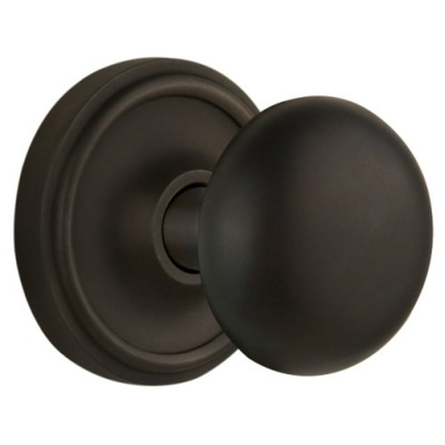 Nostalgic Warehouse Rosette Classique avec Bouton de Porte New York, Passage - 2.75", Bronze Huilé