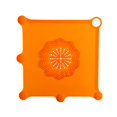 thumbnail image 1 of Colador de drenaje cuadrado de silicona reutilizable, fácil de limpiar, filtro para desagüe de piso Naranja, 1 of 2