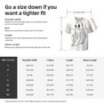 thumbnail image 5 of Fotbe Cute Ghost Simple Drawing Camisa Estampada de Manga Corta para Hombre, Casual de Verano, Estilo Playero, Sin Arrugas-3X-Large, 5 of 5