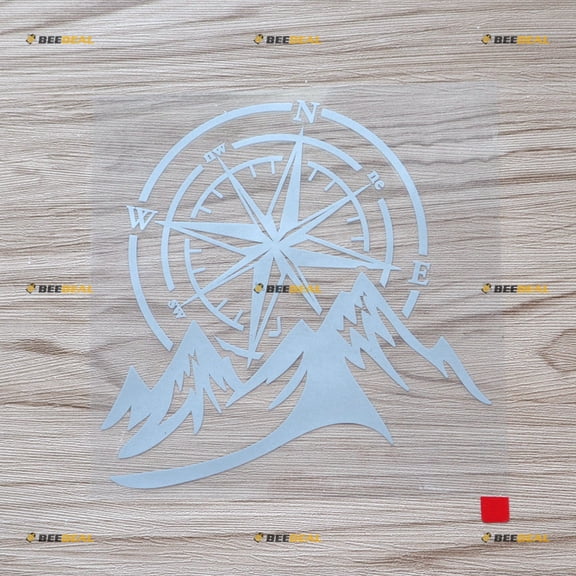 6" Silver 4X4 Off Road Decal Sticker Mountain Compass Car Vinyl fit for Jeep Ford Chevy etc