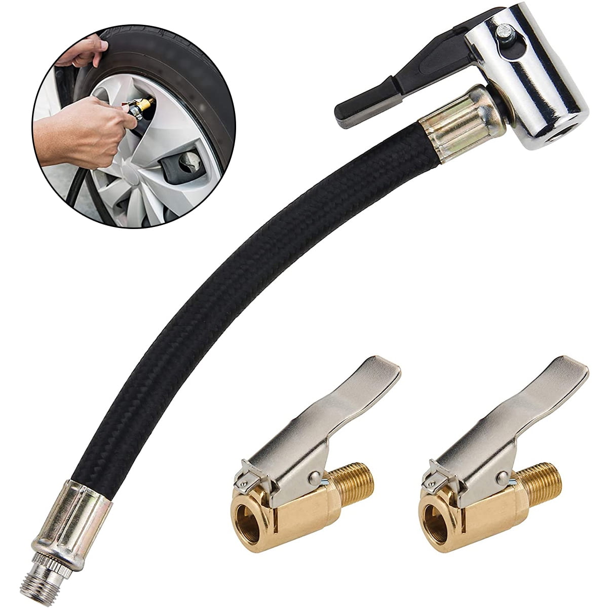 Littleduckling Tire Valve Extension Tube 5.9 Inch 300PSI Tyre Air