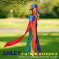 thumbnail image 3 of Anley 40 Inch Rainbow Windsock with Long Tails - Colorful Hanging Decoration - LGBT Parade Flag Column, 3 of 7