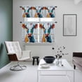 thumbnail image 4 of Abstract Cow Kitchen Curtains Sets for Windows 24 Inch Length, Farmhouse Colorful Animals Oil Painting Rod Pocket Window Treatments Tier Curtains and Valances Set for Bedroom/Bathroom, 4 of 8