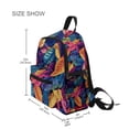 thumbnail image 3 of FORMRS School Backpack with Front Zippered Pocket 12" Student Travel Daypack, Colorful Art Leaves Pattern, 3 of 6
