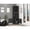 Gray, variant on Corner bar cabinet with 8 cubbies and middle display / Enhances living room ambiance
