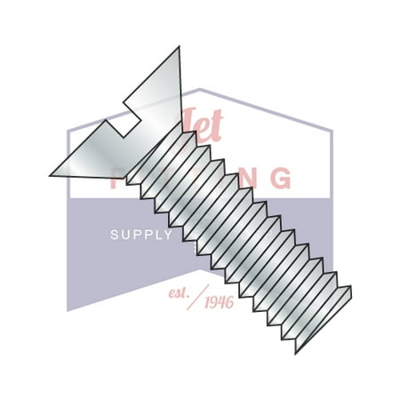 8-32 x 1 1/2  Machine Screws | Slotted | Flat Head | Steel | Zinc (Quantity: 4000)