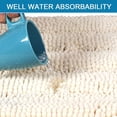 thumbnail image 3 of PrimeBeau Striped Chenille Bath Rug Set of 2, Ivory, 47 x 17 Plus 17 x 24 Inches, 3 of 5