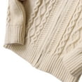 thumbnail image 6 of KAUOD Girls Full Zipper Crew Neck Sweater Ribbed Knit Thermal Stretchy Jackets Kids Winter Plain Long Sleeve Tops Clothes, 6 of 9