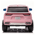 thumbnail image 3 of Xuanlur 24V 7AH Ride on Toys for Big Kids, Licensed LEXUS LX600 2 Seater 110W Motor Ride on Cars w/Remote Control, 4-Wheel Suspension, LED, Music, Power Display, Electric Car for Boys Girls, Pink, 3 of 7