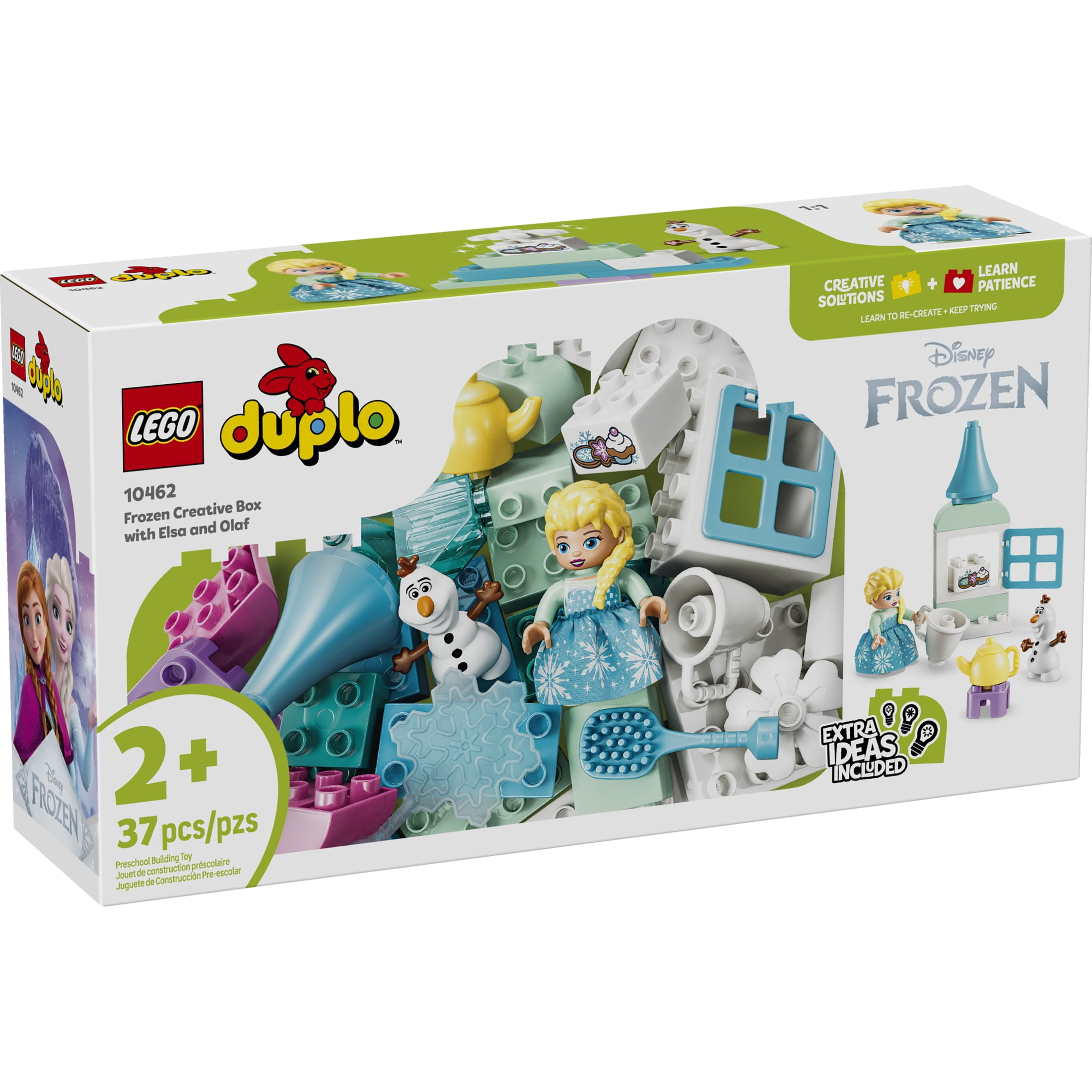 LEGO DUPLO Disney Frozen Creative Box with Elsa and Olaf - Building Toy for Girls & Boys, Ages 2+ - Toddler Disney Toy Figures & Playset - Gift for Birthdays - 10462