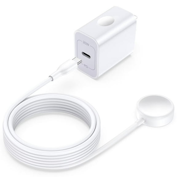 For iWatch Charger,PD20W Usb C Charger Block with Magnetic Wireless Portable Type C Port Super Fast Charging Pad Cable Cord iWatch Charger Stand Adapter