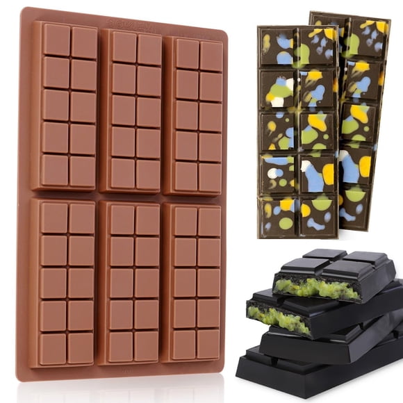 Molde para barras de chocolate FUNBAKY Dubai, silicona desmontable, paquete de 1 unidad