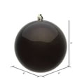 thumbnail image 2 of Vickerman 6" Gunmetal Shiny Ball Ornament, 4 per Bag, 2 of 5