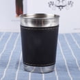 thumbnail image 1 of 4 Pcs 170ml Mini Tasse à Café Portable en Acier Inoxydable, Verre à Vin Portable, Verre à Vin en Acier Inoxydable Recouvert de Cuir, Tasse à Café et Verre à Vin 4 Petits Verres à Vin, 1 of 8