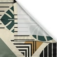 thumbnail image 3 of Ambesonne Monstera Kitchen Curtains, Abstract Boho Mid Century, 55"x24", Burnt Orange Pale Khaki, 3 of 3