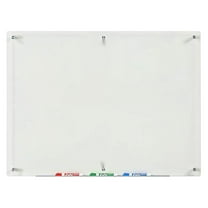 Clear Glass Dry-Erase Board Set - 40" x 30" - Includes & Marker Tray (Non-Magnetic)