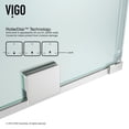 thumbnail image 6 of VIGO Ryland 60-inch Frameless Shower Door with .375-in. Clear Glass/Stainless Steel Hardware, 6 of 10