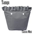 thumbnail image 2 of Tanqu new Frill Pleat Soild Fabric Waterproof Inner Lining Insert Zipper Pocket for Classic Mini Obag Inner Pocket for O Bag, 2 of 5