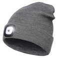 thumbnail image 1 of Gorro de punto de invierno LED con gorro de pesca iluminado Gorro de senderismo iluminado (gris), 1 of 5