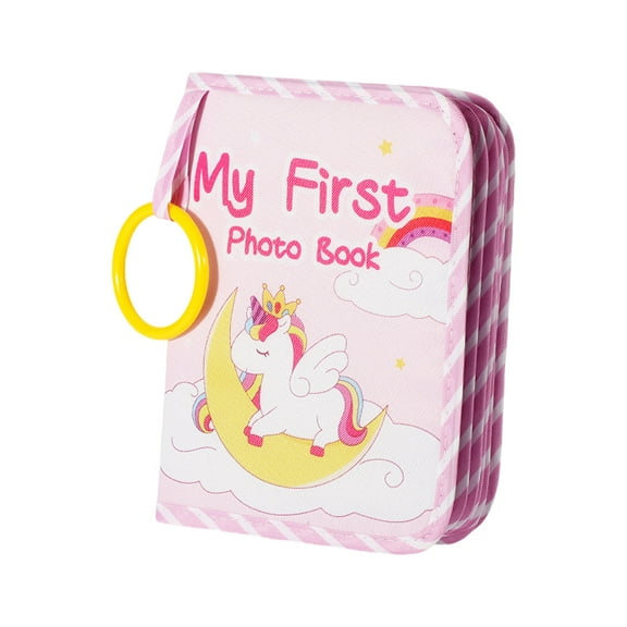 Cartoon Fabric Photo Album for Baby, Washable Cloth Photo Book Handgable for Parents and Grandparents Record Milestones