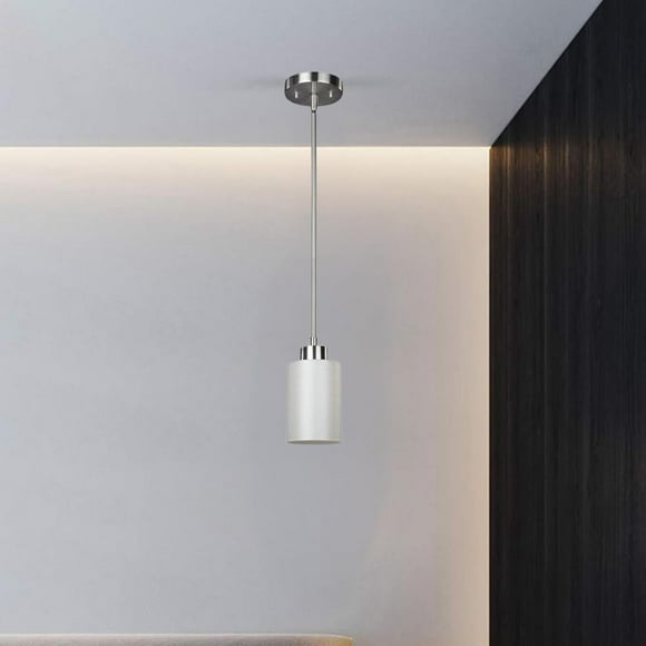 Meomi Lighting 16” Pendant Light – ETL Listed Modern Indoor Hanging Ceiling Fixture, E26 Base, Adjustable Light for Kitchen, Dining Room, Satin Nickel