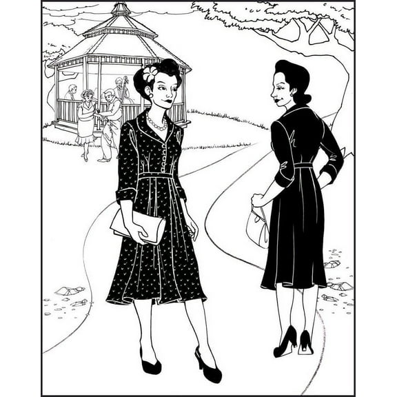 Folkwear #247 Lindy Shirtdress 1940's Dress Frock Sewing Pattern (Pattern Only) folkwear247