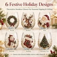 thumbnail image 7 of 3D Christmas Glass Art Cup, Raised Stemless Wine Glass Creative Festive Drinking Glassware for Coffee, Tea, Milk, Juice, Xmas Party Home Decor, Christmas Gift, 7 of 7