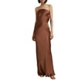 thumbnail image 1 of VISgogo Vestido sin mangas sin espalda para mujer, de una sola pieza elegante sin tirantes de color sólido, vestido de banquete de boda para cóctel VISgogo moda, 1 of 9