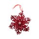 thumbnail image 2 of Árbol de Navidad colgante decoración multifuncional creativa roja flocada Navidad Copo de nieve, 2 of 9