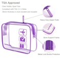 thumbnail image 2 of Neceser transparente Lermende aprobado por la TSA, morado, 3 unidades, 2 of 6