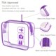 thumbnail image 2 of Neceser transparente Lermende aprobado por la TSA, morado, 3 unidades, 2 of 6