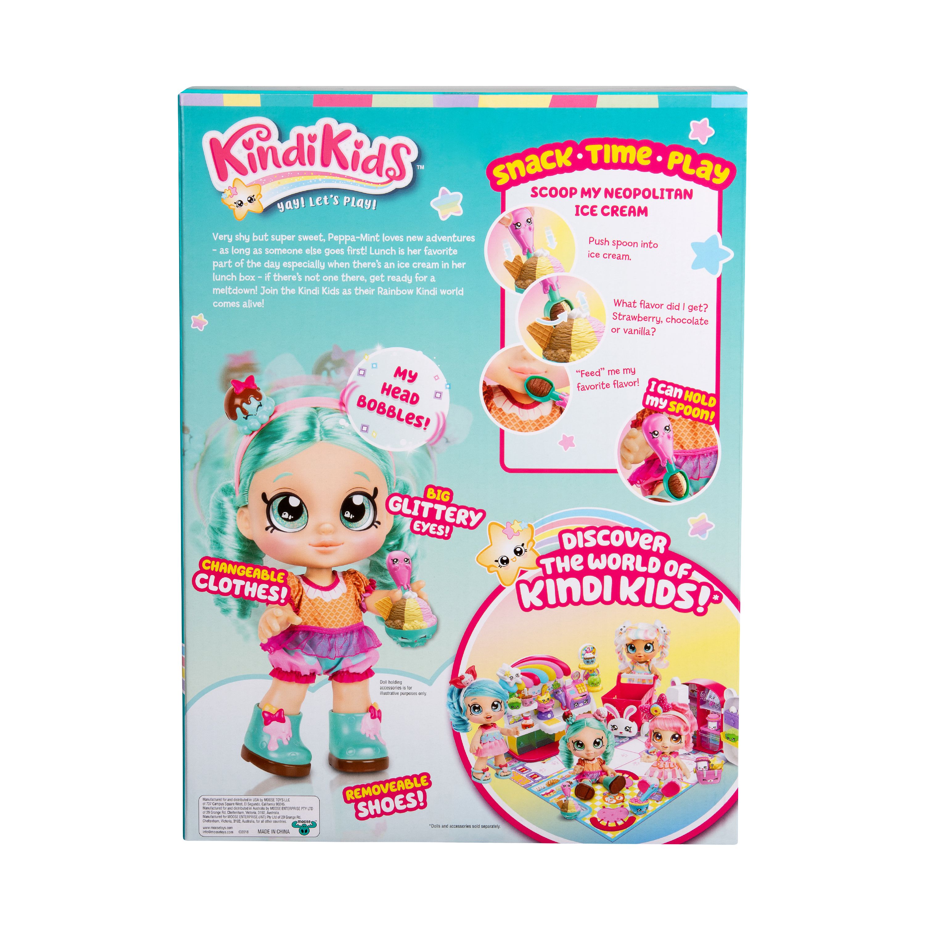Kindi Kids Snack Time Friends 10" Doll, Peppa-Mint - image 4 of 6