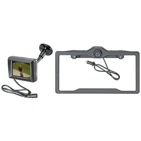 Crime Stopper License Plate Camera Kit with Universal 3.5" Color LCD Monitor