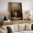 thumbnail image 4 of Framed Canvas Print Vintage Floral Wall Art Dark Academia Decorative for Living Room Bedroom - 24"x36" NATURAL, 4 of 8