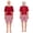 Red, variant on Adaptive Jumpsuit for Women Stripes Romper with Zipper at Back and Crotch Anti-Strip Navy Blue XL