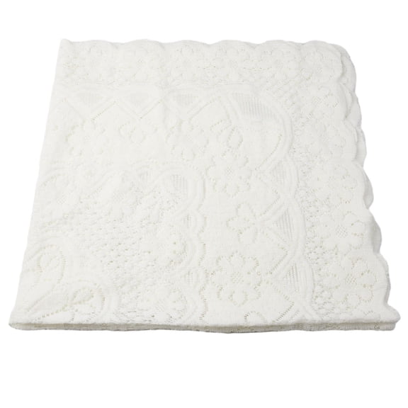 White Lace Jacquard Small Square Tablecloth for End Side Coffee Table Cover Home Decoration by Elapind