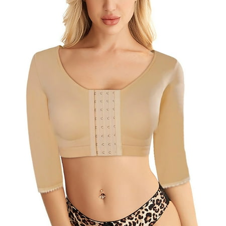 Wireless Bra for Everyday Women No Underwire Bra Feature V-Neck Demi & Balconette Bra Style W-838 Hook and Eye Closure Comfort Bras Beige S