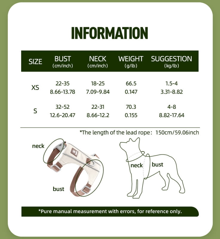 Cat Harness Adjustable No Pull and Leash Set, Soft Breathable Escape Proof Walking Harness for Small Medium Cats