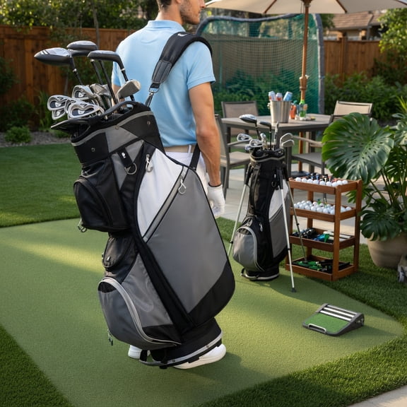 Resenkos Golf Carry Bag,Golf Cart Bag,14-Way Golf Cart Stand Bag with Waterproof Rain Hood