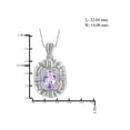 thumbnail image 4 of JewelersClub Silver Necklaces for Women –Silver Necklace for Women .925 Sterling Silver – Pink Amethyst Necklace Centerpiece, White Diamond Accents – Hypoallergenic Pendant, 4 of 4