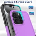 thumbnail image 5 of TECH CIRCLE Back Cover Case, for iPhone 16 Case 6.1-Inch (2024), Plastic Shell Silicone Protective Shockproof Phone Case, Slim Fit Lightweight Basic Case for Women Men, Purple, 5 of 5