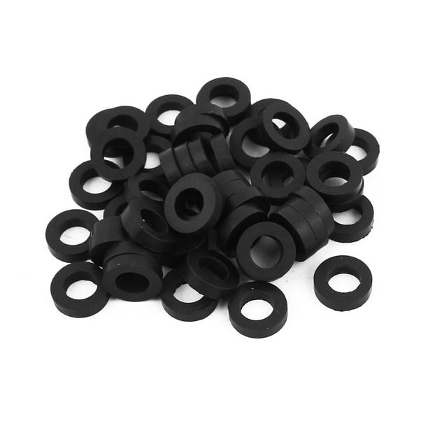 Anillo O de 7 x 12 x 3 mm, Junta de Manguera de Goma Plana, Lote de 50 piezas para Grommet