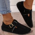 thumbnail image 1 of Mocasines de talla grande con hebilla y punta redonda para mujer recién llegados, 1 of 5