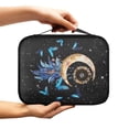 thumbnail image 2 of FKELYI PU Leather Bible Cover with Handle Book Cover Blue Butterfly Dreamcatcher Moon Print Zippered Church Bible Bag for Prayer Christian Bag Book Carrier Organizer Holder, 2 of 6