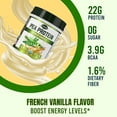 thumbnail image 3 of ZYY Vanilla Pea Protein Powder – Organic Plant-Based Vegan Protein Shake, 22g Protein, Gluten-Free, Dairy-Free, No Sugar, Non-GMO, BCAAs – French Vanilla Flavor, Easy to Digest, 3 of 7