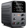 thumbnail image 1 of Fuente de alimentación DC NANKADF variable 30 V 5 A con USB negra, 1 of 9
