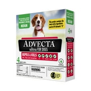 Advecta Ultra Flea Protection for Medium Dogs, Fast-Acting Topical Prevention, 4 Count