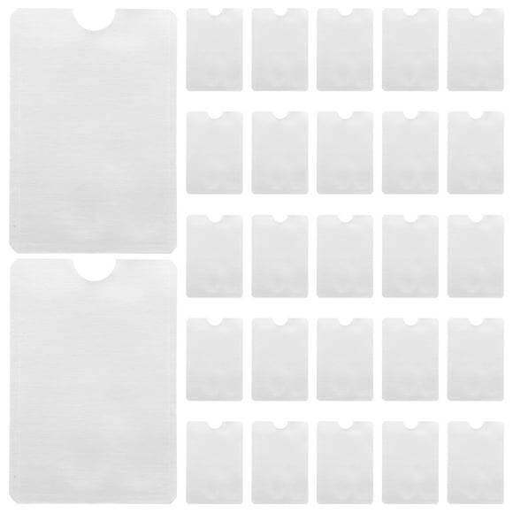 100Pcs Card Sleeves ID Card Holder Sleeve Credit Card RFID Blocking ID Cards Protect Sleeve